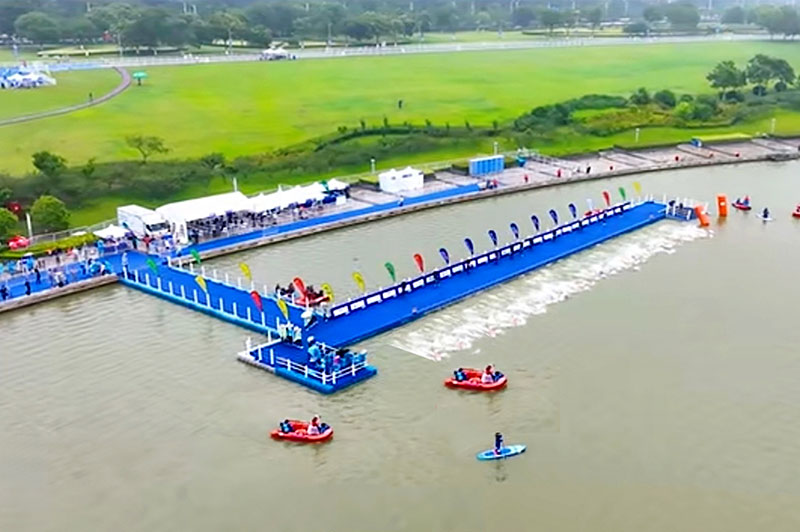 徐州铁人三项浮桥平台搭建